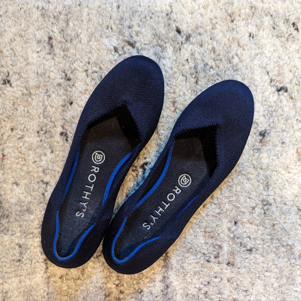 Navy Round Toe Rothy's